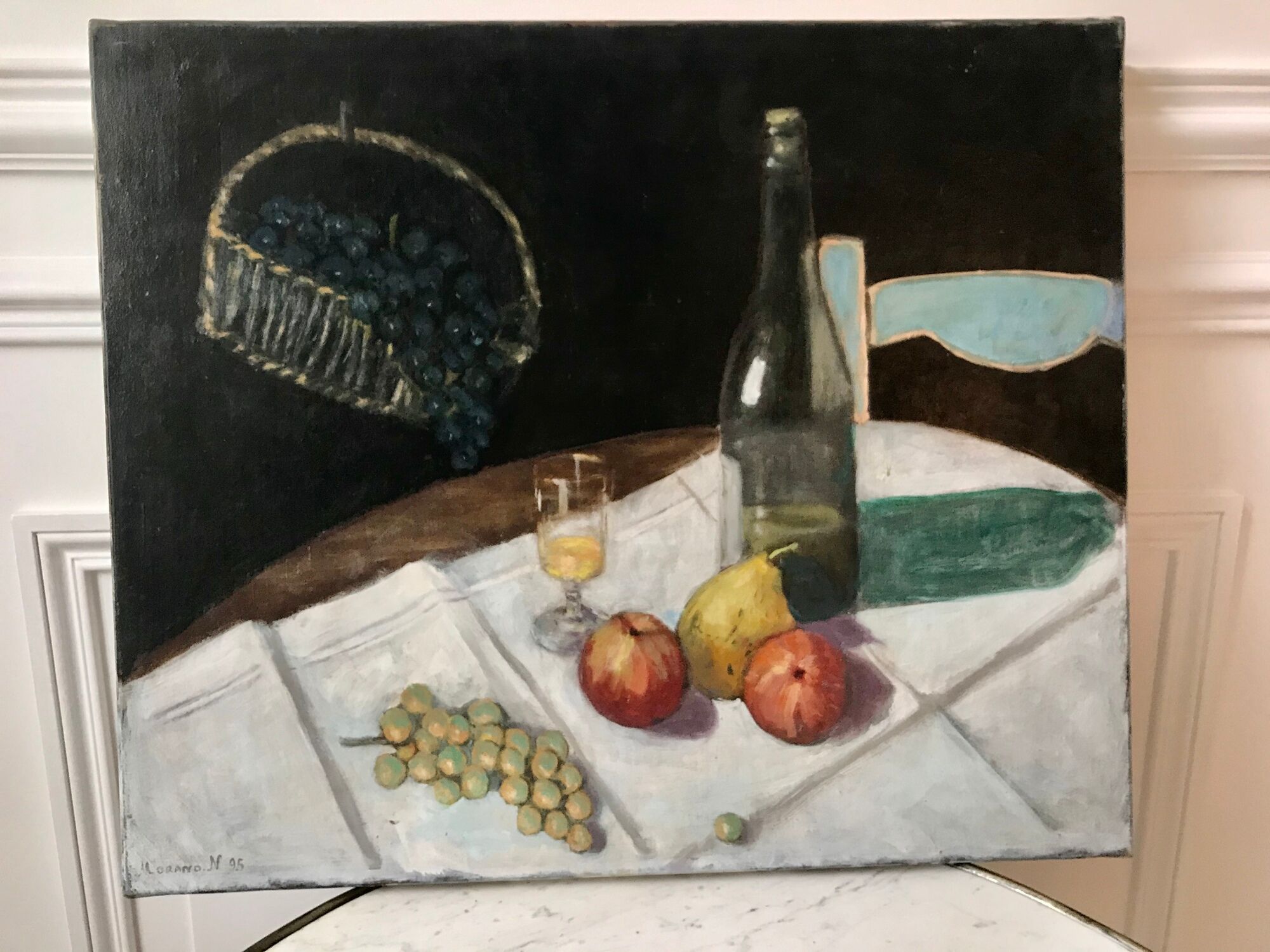 Old painting oil on canvas still life