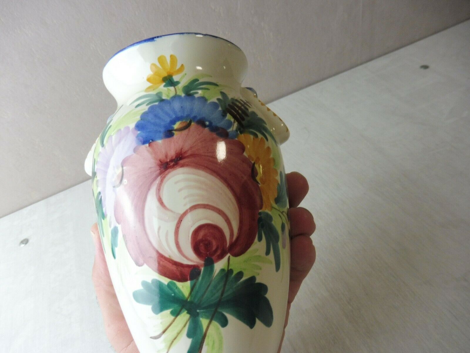 Ancient vase, flower decoration, ceramic, st Clement