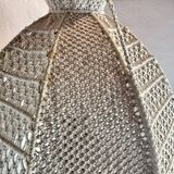 Macrame lampshade lamp