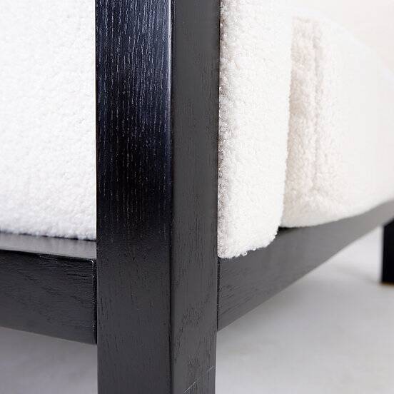 Jules Wabbes attr. Armchair "Livourne-Series 800 Luxe" by Bullo 2010 - New White Boucle Fabric