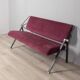 Vintage 70s burgundy fabric sofa Formanova design