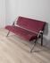 Vintage 70s burgundy fabric sofa Formanova design