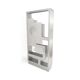 Pair of perforated brushed stainless steel screens, contemporary French work.