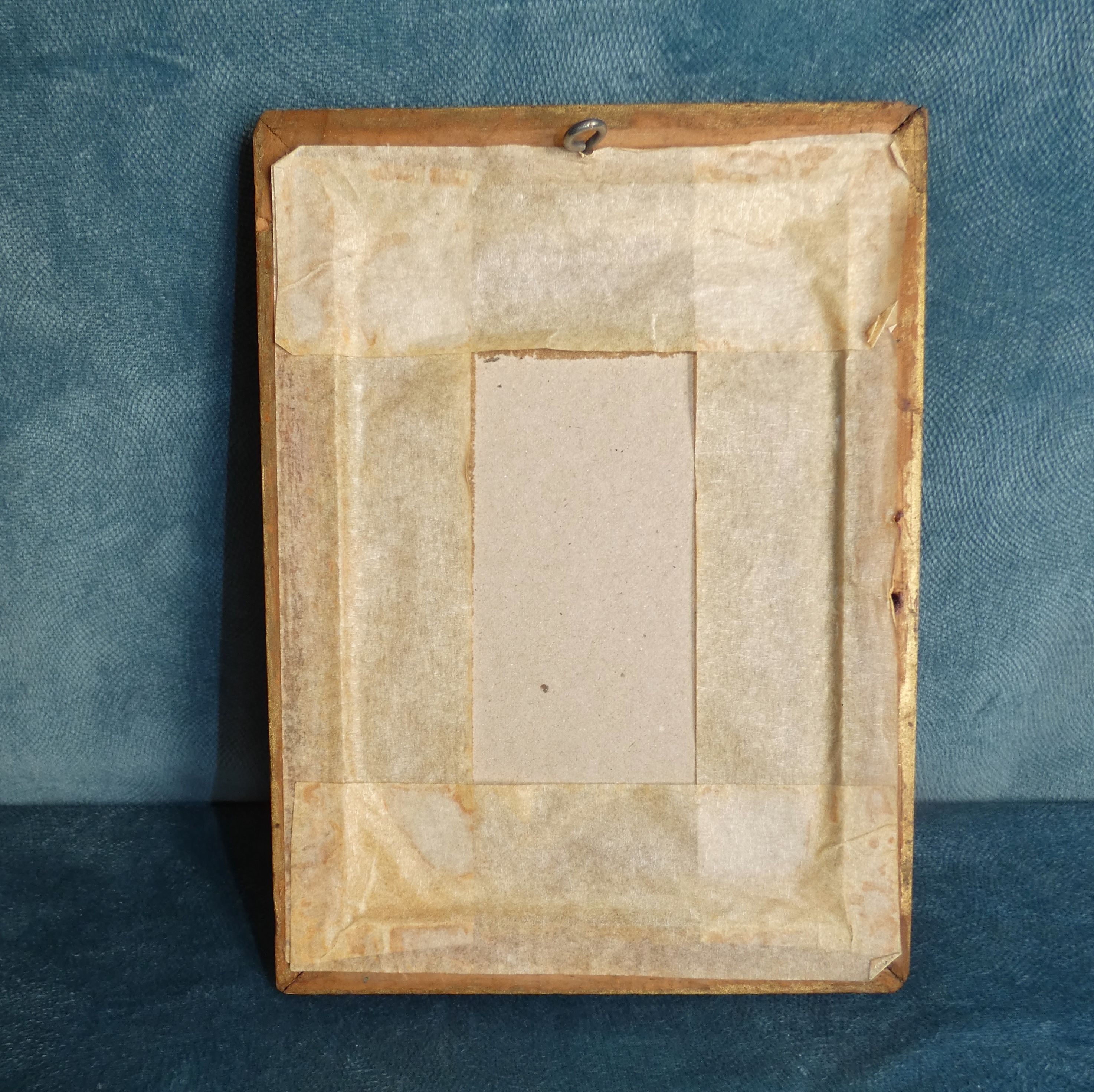 Photo frame art nouveau carved wood golden flowers circa 1900 1920