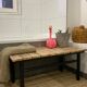 Banc bois brut noir