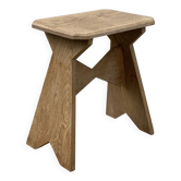 Tabouret moderniste chêne décapé