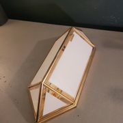 Applique italienne en verre et plaqué or 24 carats