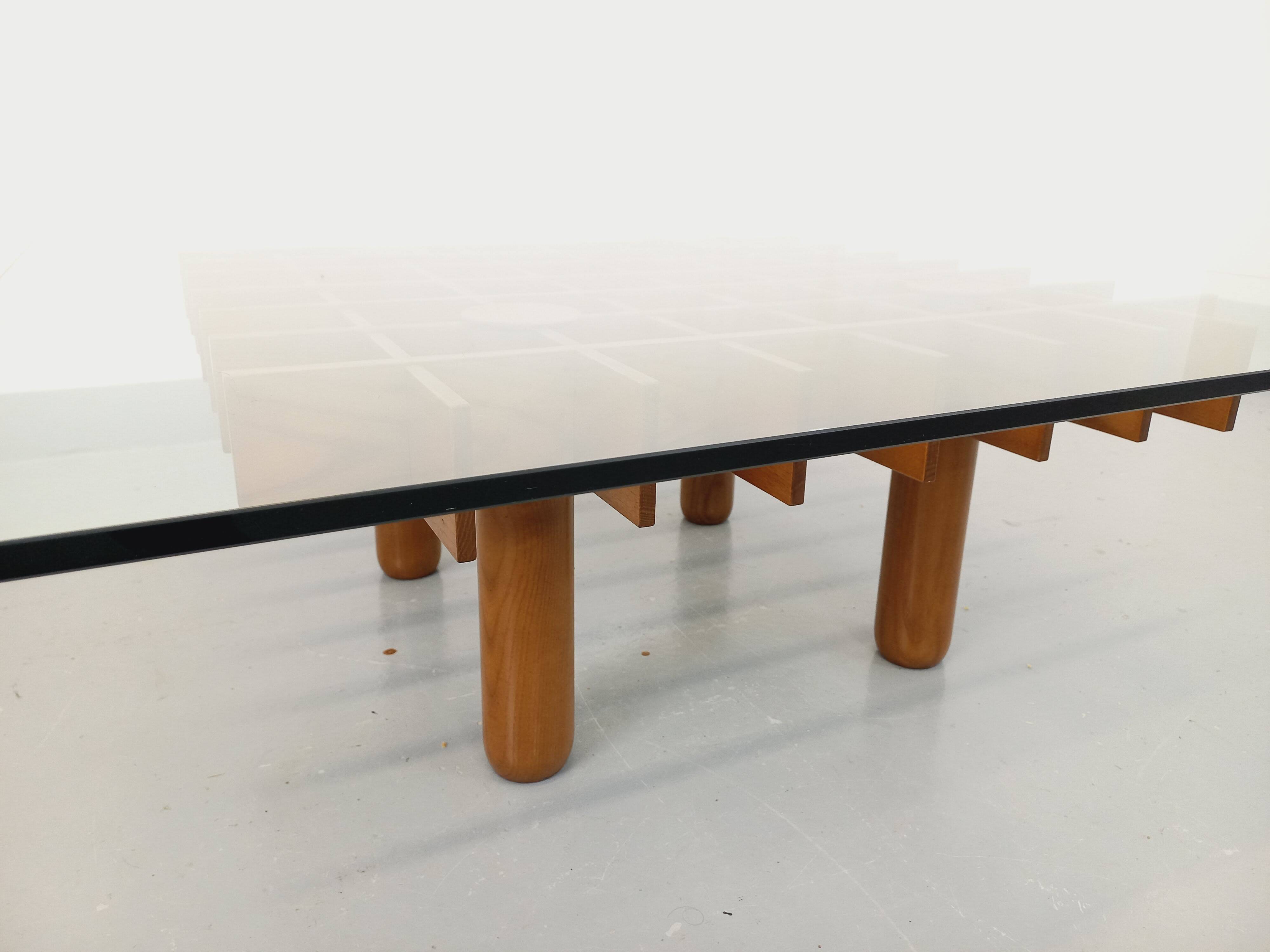 Vintage Italian square coffee table Kyoto by Gianfranco Frattini for Knoll