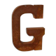 Lettre industrielle "G" en fer