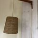 Rare teak and sisal wall lamp from the 1960s, attributed to Lotte Bostlund.