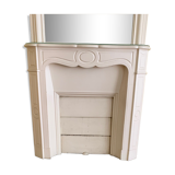 Painted marble fireplace