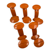 Orange aluminum coat hook