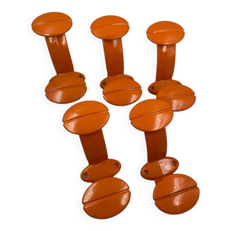Orange aluminum coat hook