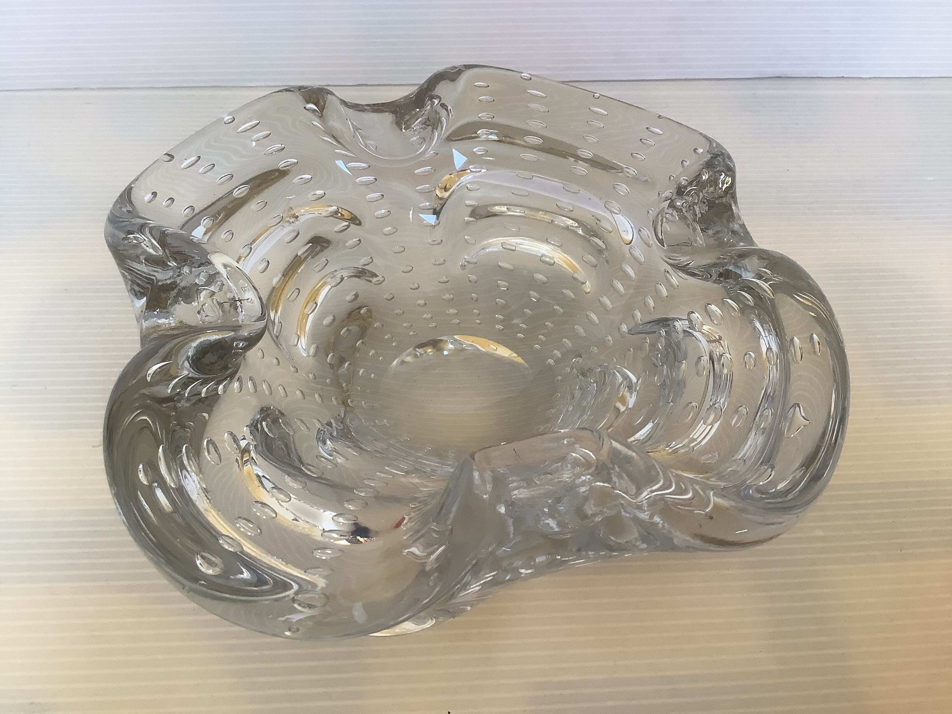 Murano bubble ashtray tray