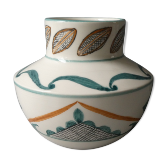 Ceramic vase, hand-painted décor