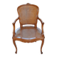 Fauteuil louis XV bois et cannage