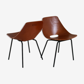 Pair of chairs Amsterdam by Pierre Guariche, recent "House of the World" reissue