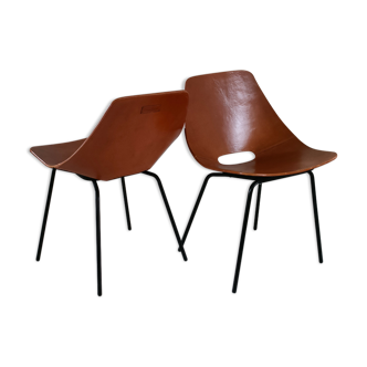 Pair of chairs Amsterdam by Pierre Guariche, recent "House of the World" reissue