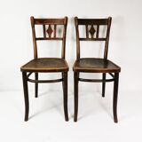 Pair of wooden Art Deco chairs, Thonet, Germany, 1930s.