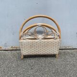 Wicker magazine rack