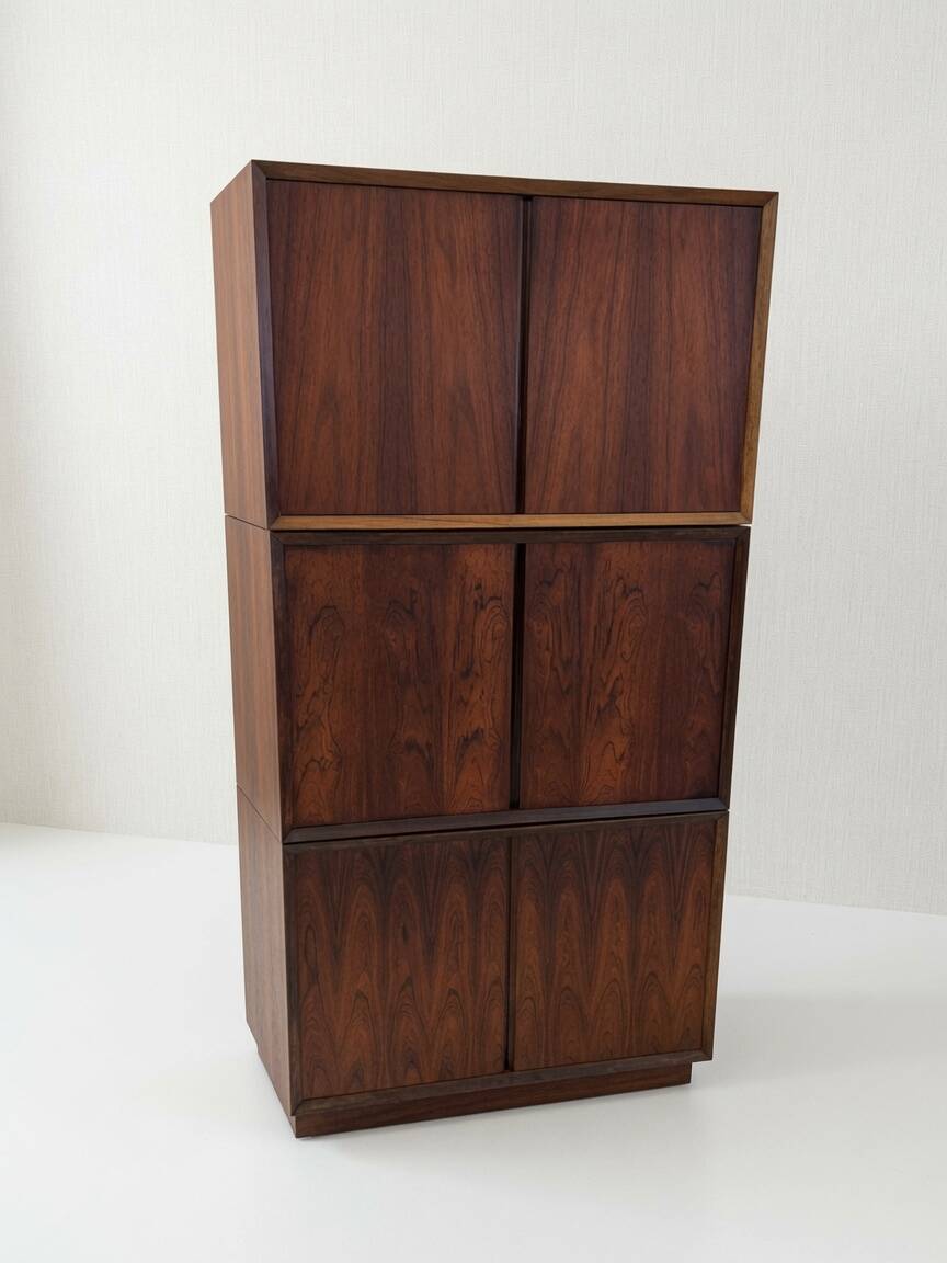 Poul Cadovius Floating Wall Mounted Rosewood Sideboard By CADO, 1960s.