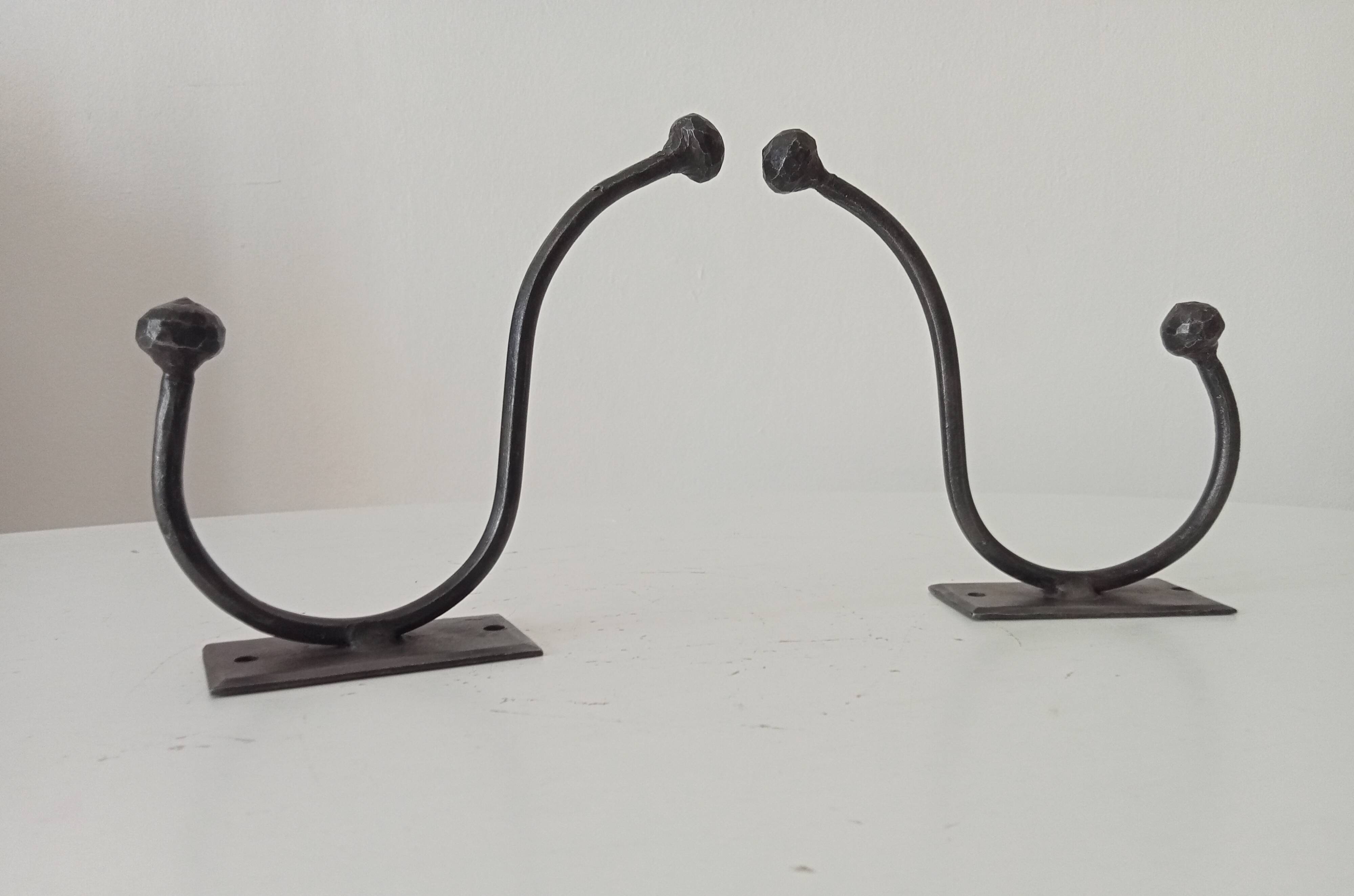 Brutalist coat rack pair