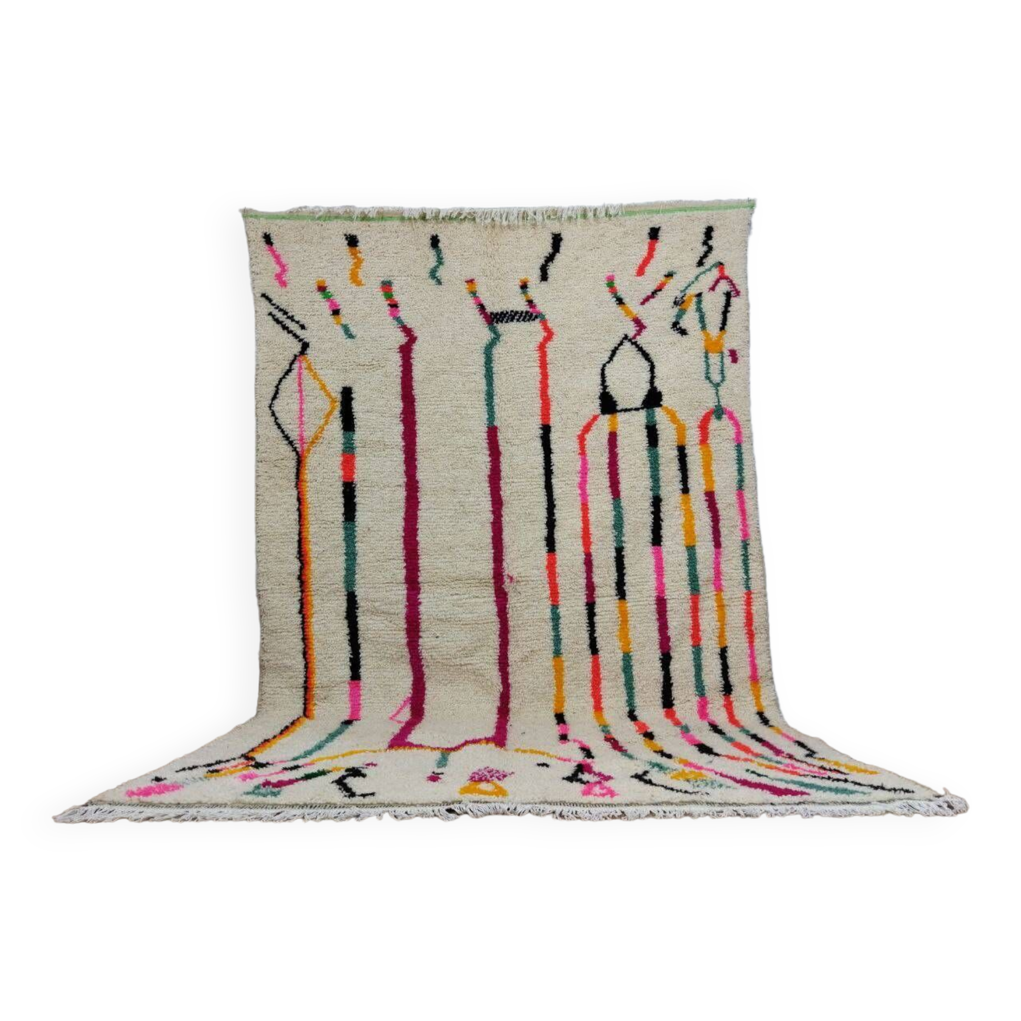 Handmade wool Berber rug 274 x 170 cm