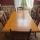 Artisanal Provencal table wrought iron base 4 chairs wreath and two armchairs gerbe Rochebobois