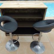 Industrial low metal furniture goes everywhere with wood top