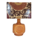 Orange ceramic lamp, 60's – Germany