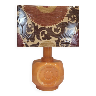 Orange ceramic lamp, 60's – Germany