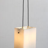 Cubic hanging lamp in opaline, 1960s