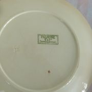 Lot de 4 assiettes plates en faïence de Sarreguemines motif Palmyre