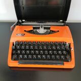 Machine à écrire Vintage Brother 210 orange