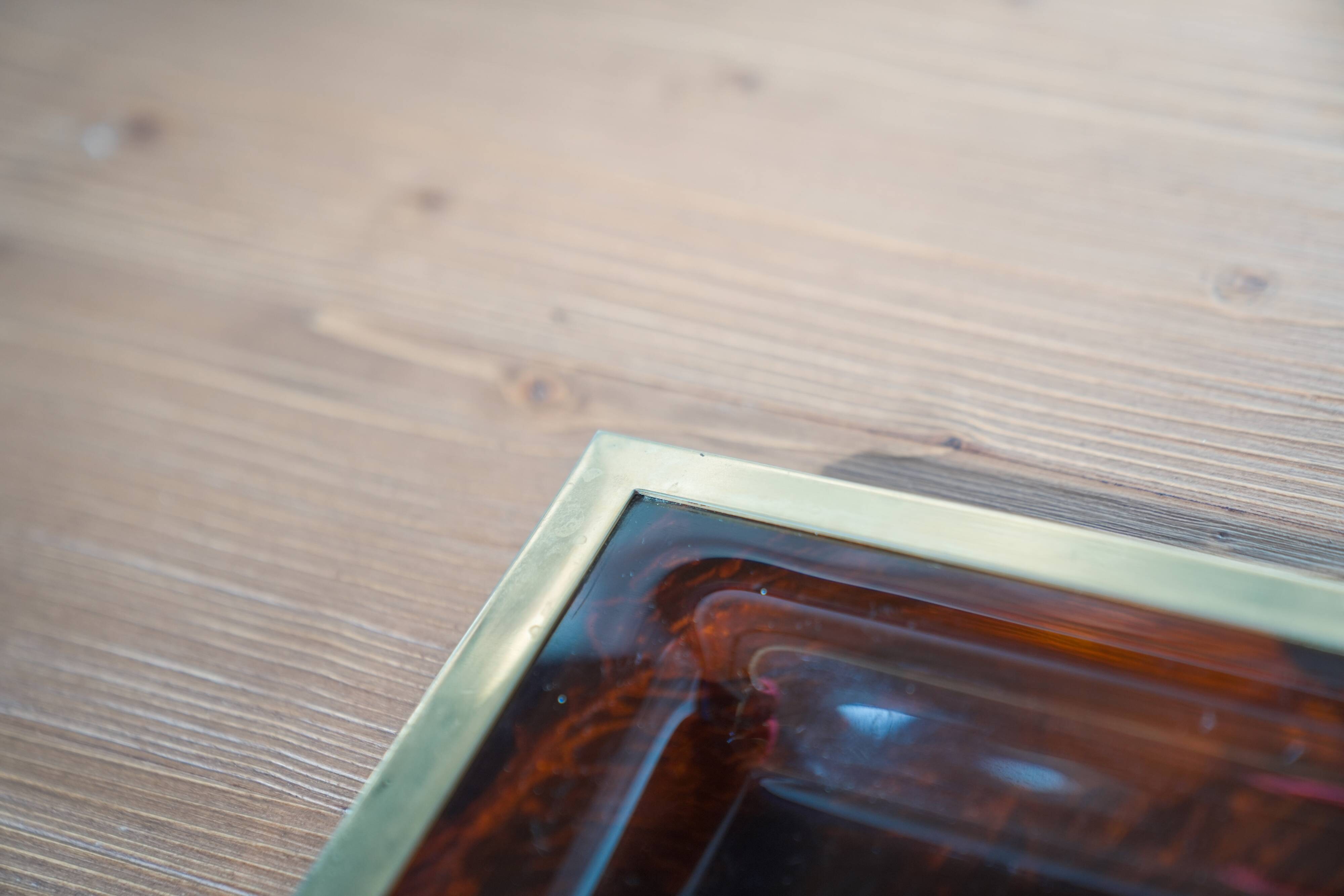 Mid-Century Christian Dior Lucite and Metal Tray - 1970s Designer Piece, France