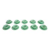 10 tasses et sous tasses opaline vert amande années 50