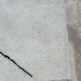 Moroccan rug ben ouarain white - 161 x 267 cm