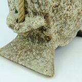 Fat lava jopeko vase with rope and unusual shape 1970s