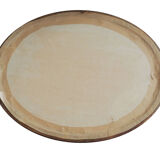 Mirror oval wood 34x44cm