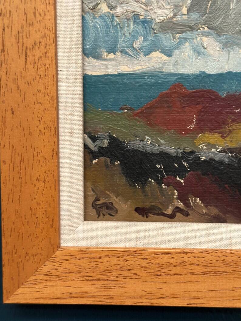 Original Swedish Oil on Panel – “Landscape” by Göran Brunius – Signed –