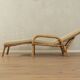 Chaise longue en bambou des années 1960