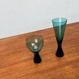 German drinking glasses from the mid-century by Karl Friedrich Glas, 1960s, set of 2.