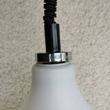 Vintage White Glass Pendant Lamp Ceiling Light Meblo Style Yugoslavia made