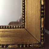 Rectangular mirror wooden gold 67 x 37 cm