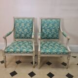 Pair of armchairs stamped LN Mariette (1730-1789) period, Louis XVI