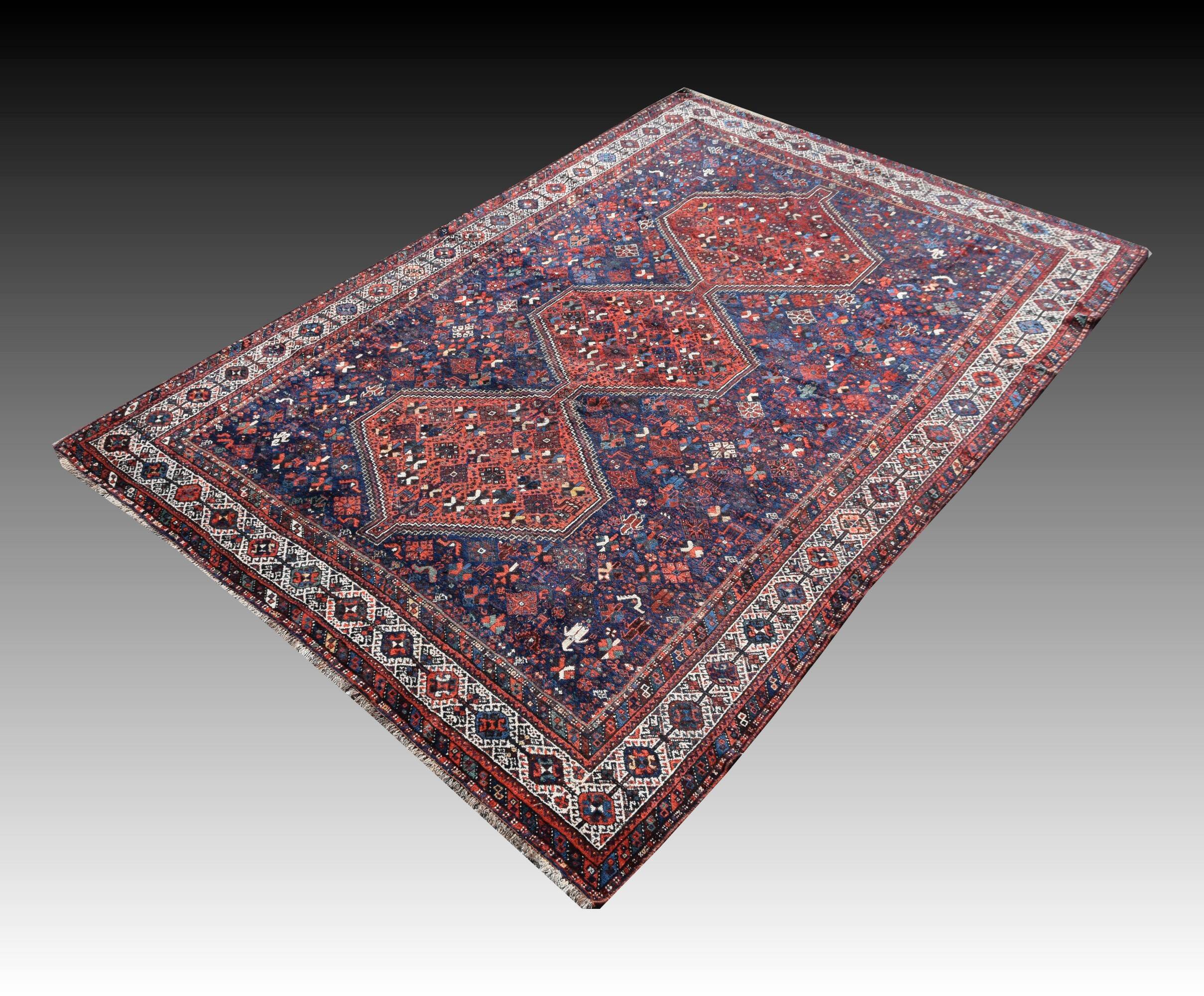 Oriental carpet Iran Shiraz, ancient Gashghaï - "Galerie Sardje"
