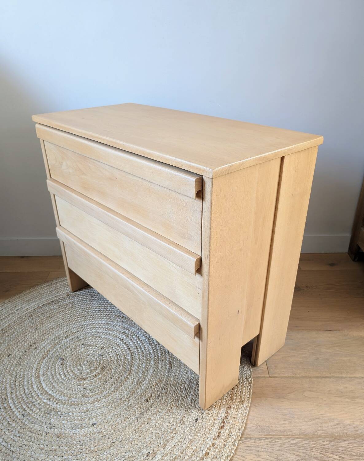Solid beech chest of drawers