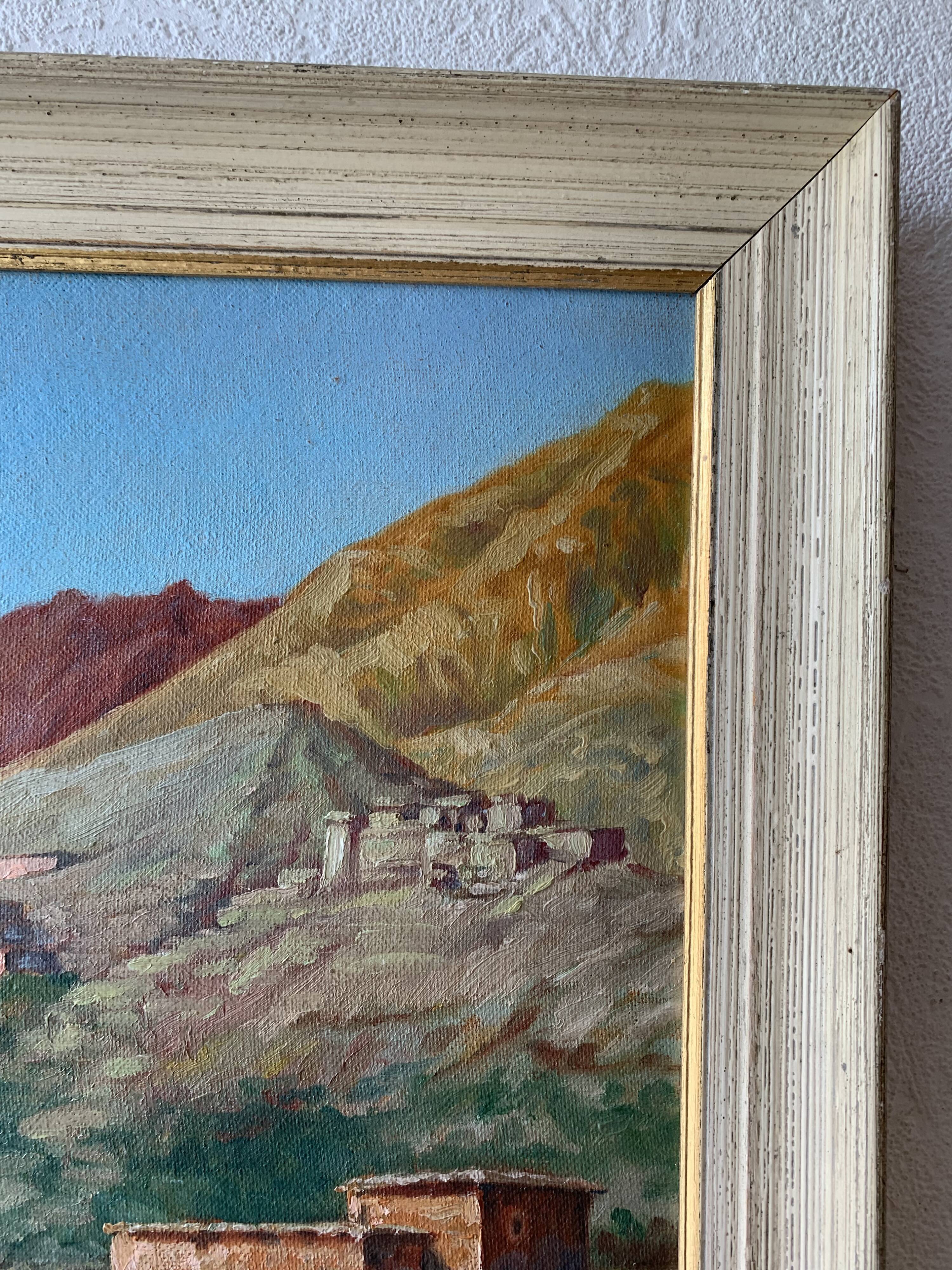 Oil painting on orientalist panel