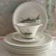 Fish set, 6 plates, sauce pot and saucer