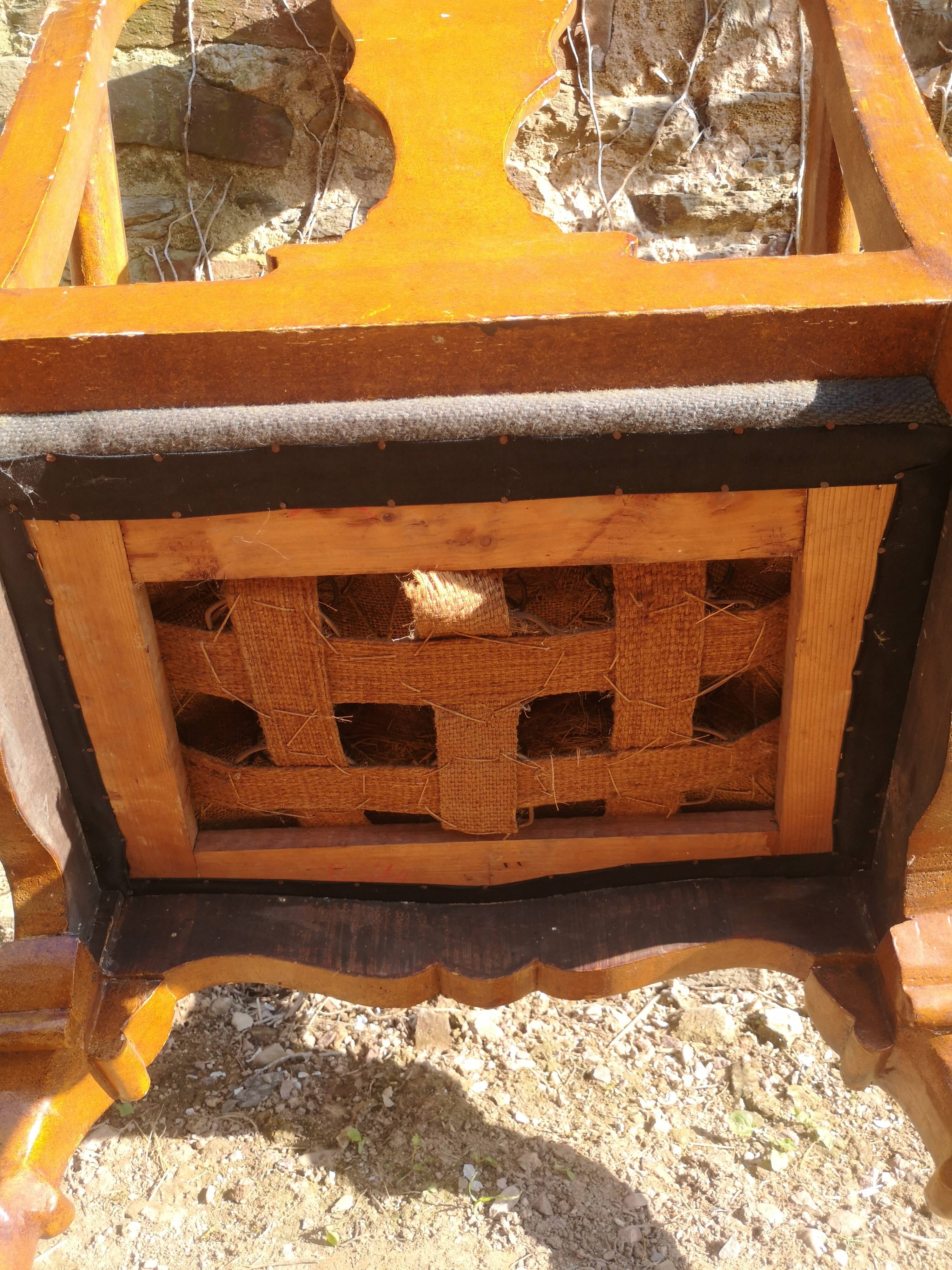 19th painted Italian armchair